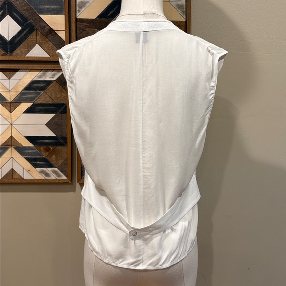 Ralph Lauren Collection White Cotton Viscose Vest size 4 - Picture 6 of 12